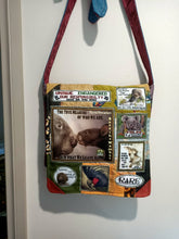 Load image into Gallery viewer, Save the Wombat bag..handmade from recycled materials by me.