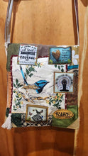 Load image into Gallery viewer, Blue Wren bag.  Handmade from recycled materials