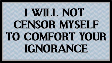 censor myself