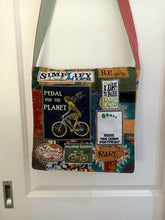 Load image into Gallery viewer, Bike Bag. Handmade from recycled materials.